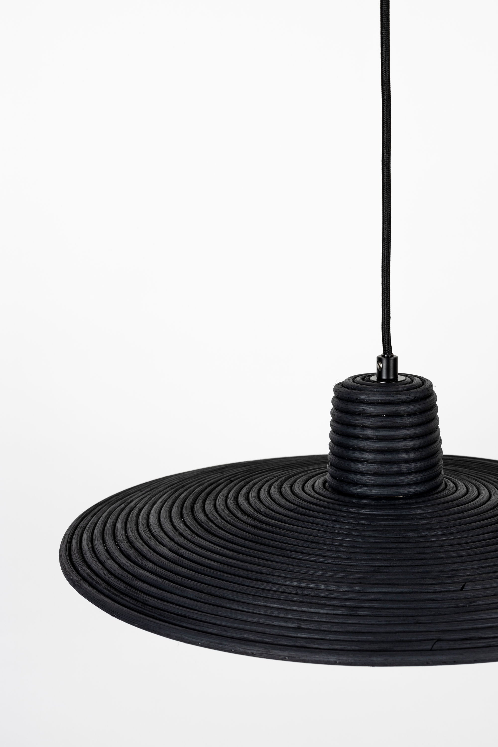 Zuiver Balance Black Rattan Pendant Lamp Medium